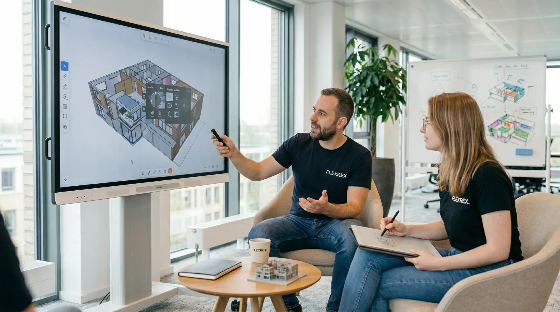 Flexrex team presenting a design review in the Amsterdam office